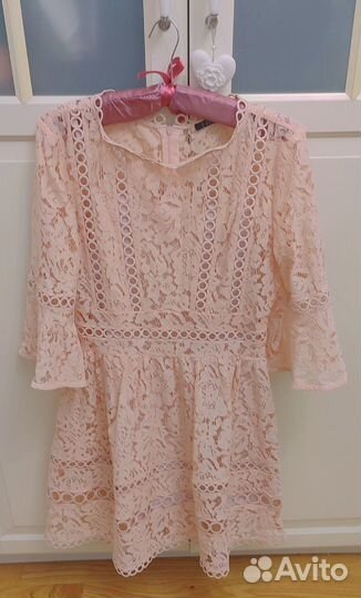 Кружевное нежно-розовое платье Incity (RU 46)