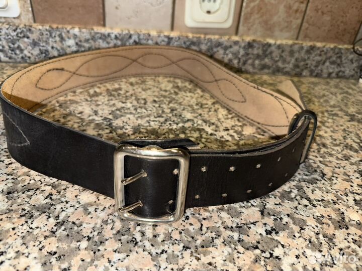 Ремень кожаный широкий Brussli