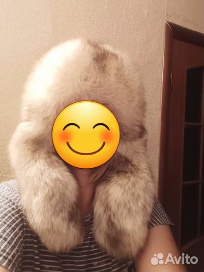 Шапка мех песец