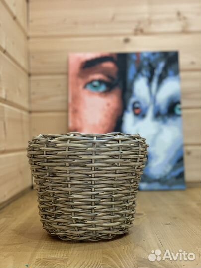 Горшки из ротанга