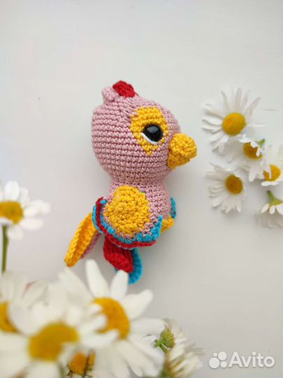 Попугай игрушка брелок