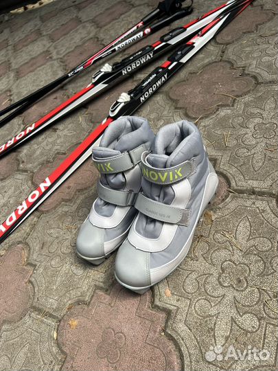 Лыжи беговые с ботинками