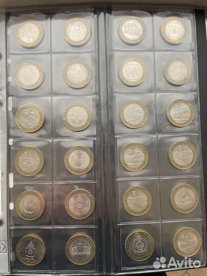 10 рублей биметаллические монеты с 2000-2023