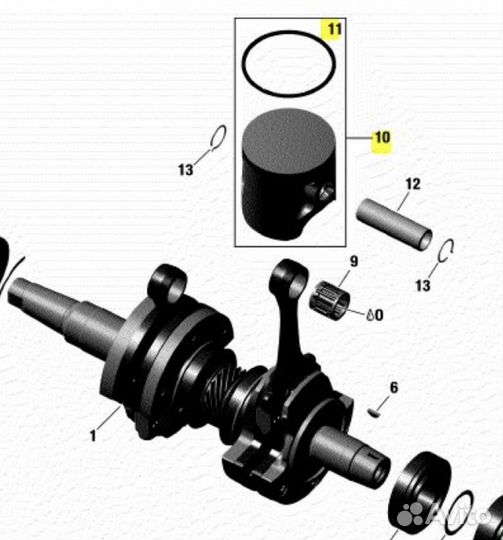 Поршень BRP Ski-doo / Lynx 850 E-tec 420893797