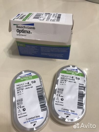 Линзы контактные