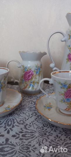 Коф. сервиз тонкостенный Коростень 6 персон СССР