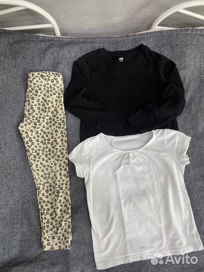 Вещи пакетом для девочки 98-104 р H&M