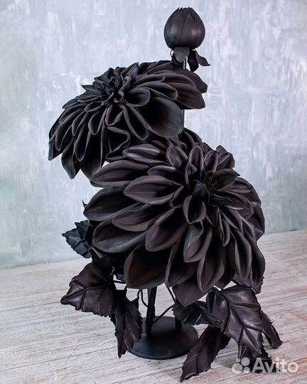 Большие георгины, цветы из фоамирана