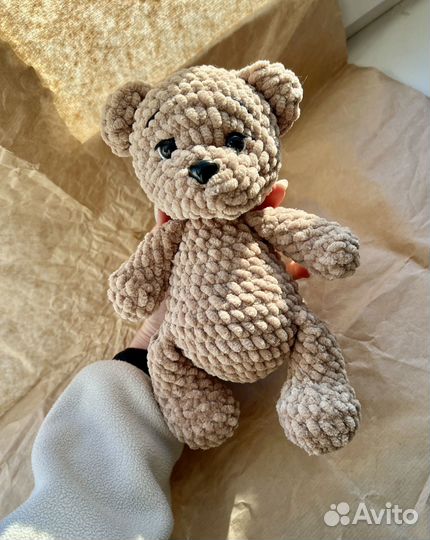 Вязаная игрушка мишка ручная работа