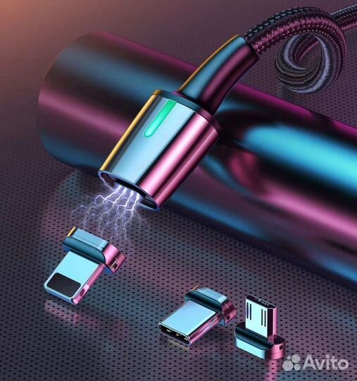 Магнитный кабель Baseus Type-C, Lightning, microus