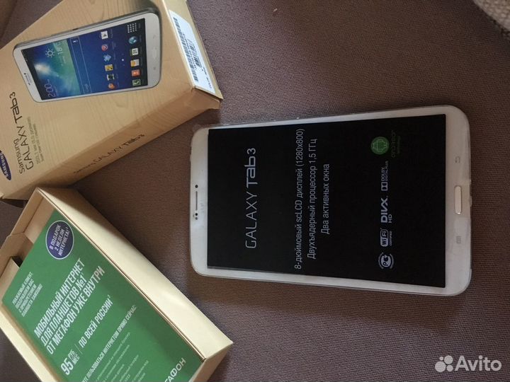 Планшет samsung galaxy Tab3 16Гб 3G белый
