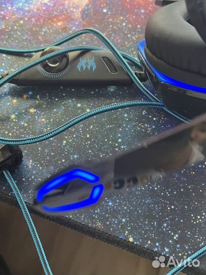 Игровые наушники с микрофоном проводные