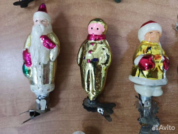 Елочные игрушки СССР на прищепке. Лотом или штучно