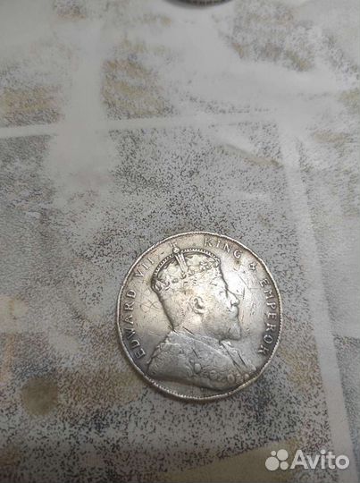 Монета Стрейтс - Сетлментс, доллар проливов 1908г