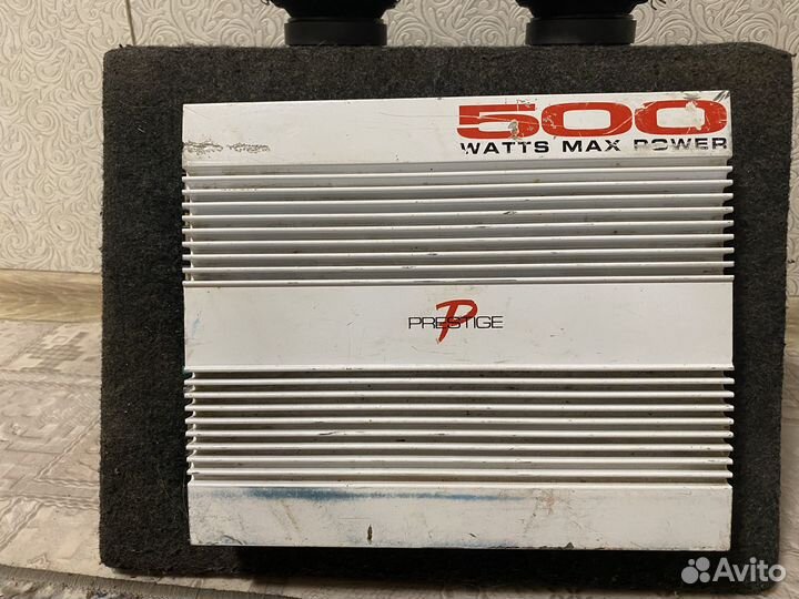 Сабвуфер и усилитель с коробом