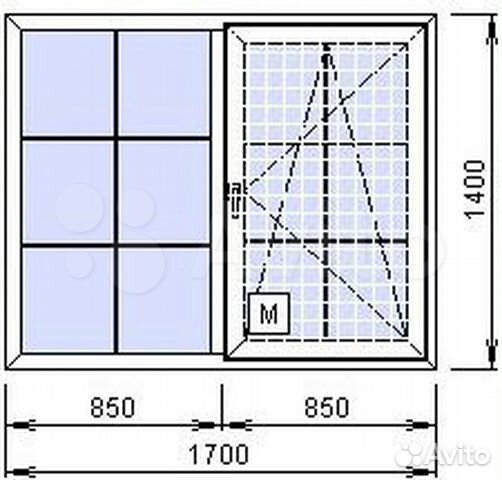 Пластиковое окно со шпросами