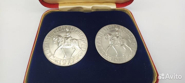 Монета 1 крона 1977Серебряный юбилей царствования