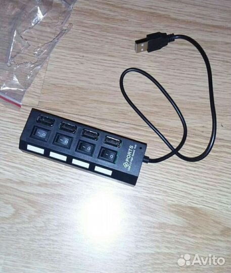 Разветвитель usb 2.0 хаб новый