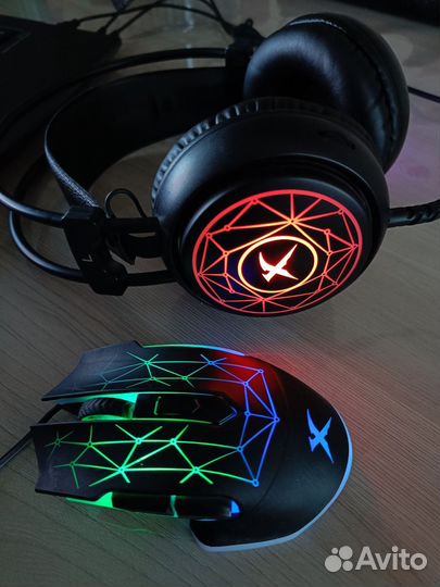 Игровая мышь мо-315 + гарнитура HP815 для геймера