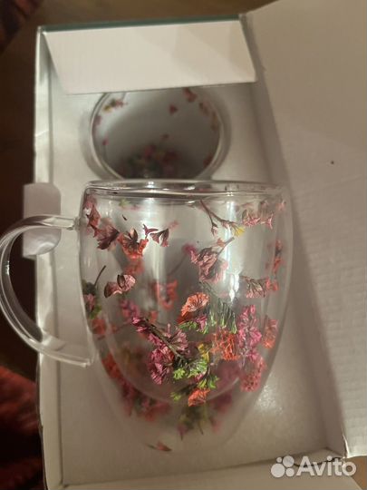 Чайные кружки набор двойное стекло