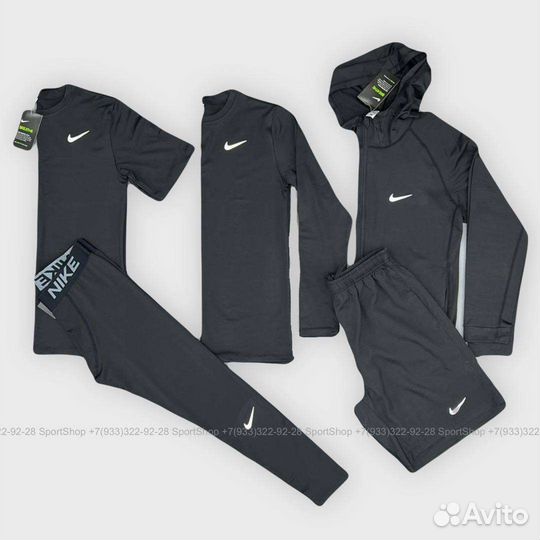 Рашгард мужской комплект 5в1 Nike 2XL 3XL