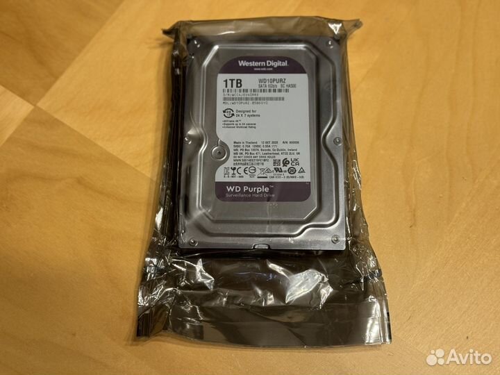 Новый жесткий диск WD Purple 1 тб