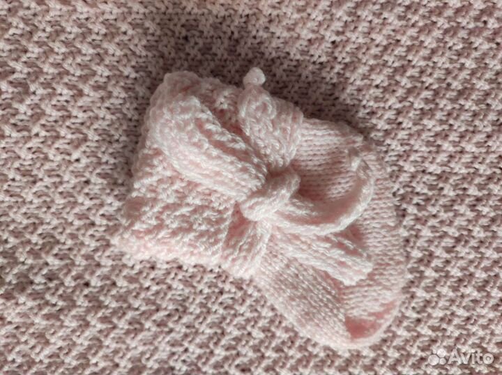 Плед детский вязаный комплект ручная работа