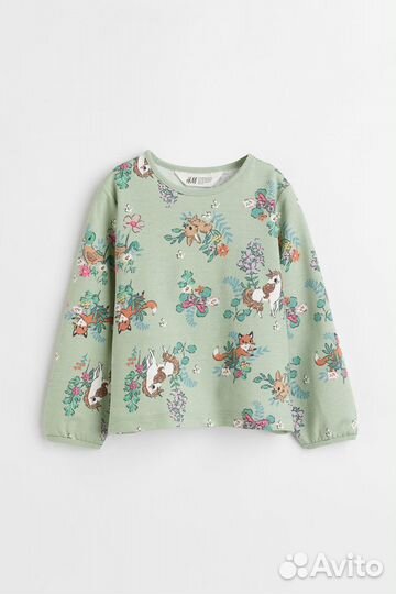 Свитшот с животными H&M свитер реглан