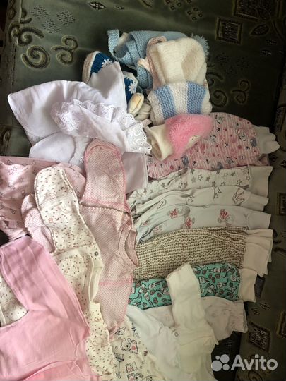 Детские вещи на девочку, пакетом, от 0-3