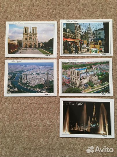 Набот открыток Париж - 9 шт