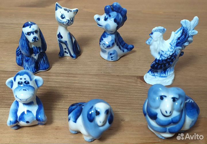 Гжель фигурки животных