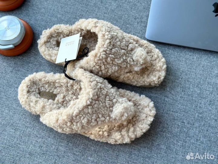 Новые тапочки zara home 38 искуственный меховые