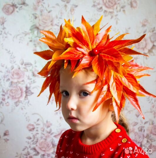 Ободок с листьями на утренник