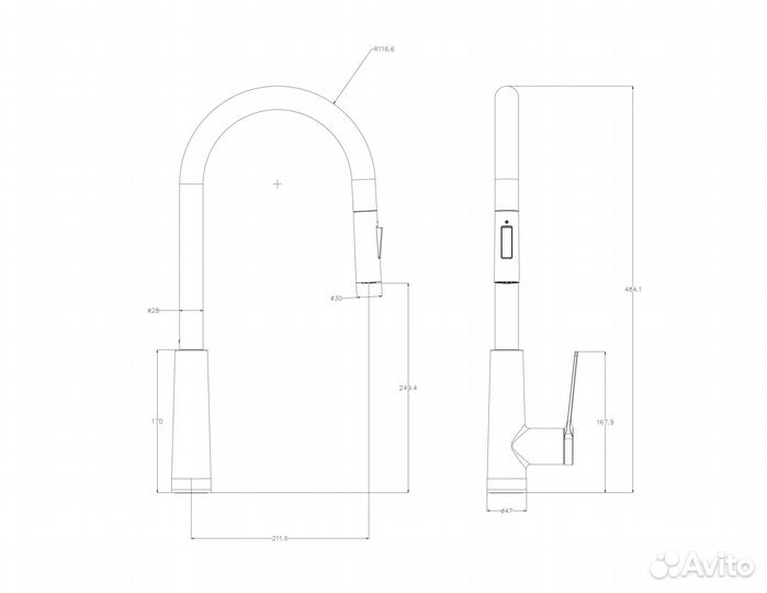 Wonzon & Woghand WW-A20782-MB Смеситель