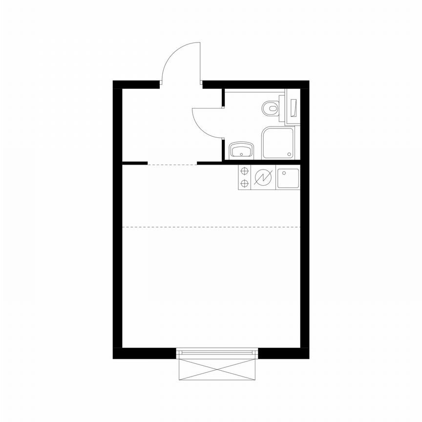 Квартира-студия, 25,4 м², 25/25 эт.