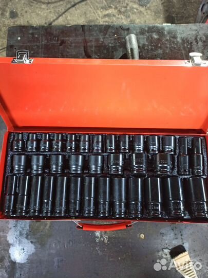 Набор ударных головок усиленные 1/2