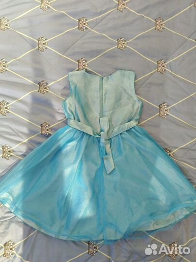 Платье для девочки, голубое