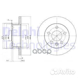 Диск торм. пер.260x16 5 отв. VW T4 1,8-2,4 90-95