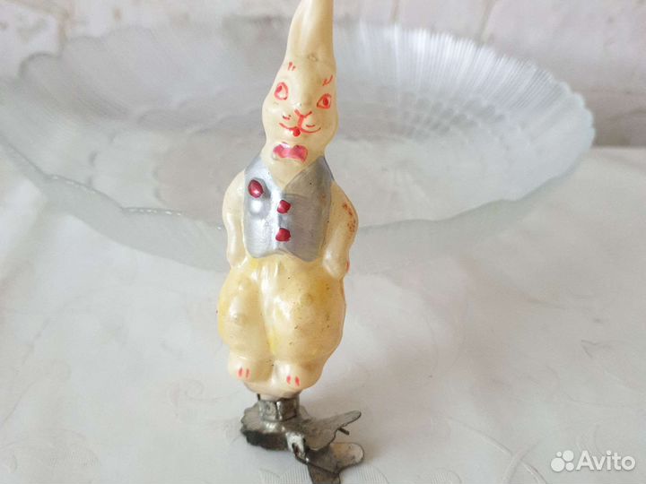 Заяц на прищепке. Раритет. Редкая игрушка