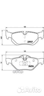 Колодки зад BMW X1 E84 10/09 P06038 Brembo