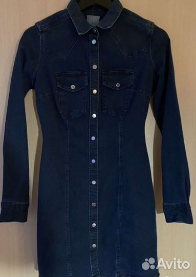 Джинсовое платье стрейч