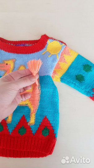 Вязаный свитер на 1,5-3 года