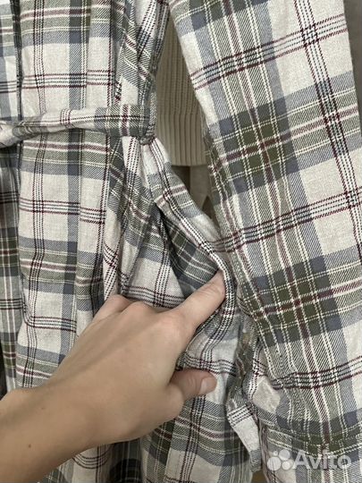 Платье-рубашка теплое uniqlo XS