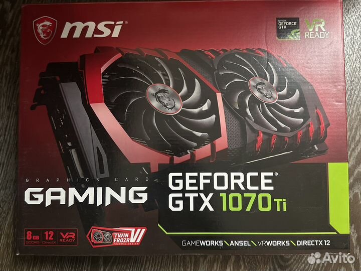 Видеокарта gtx 1070 ti 8gb
