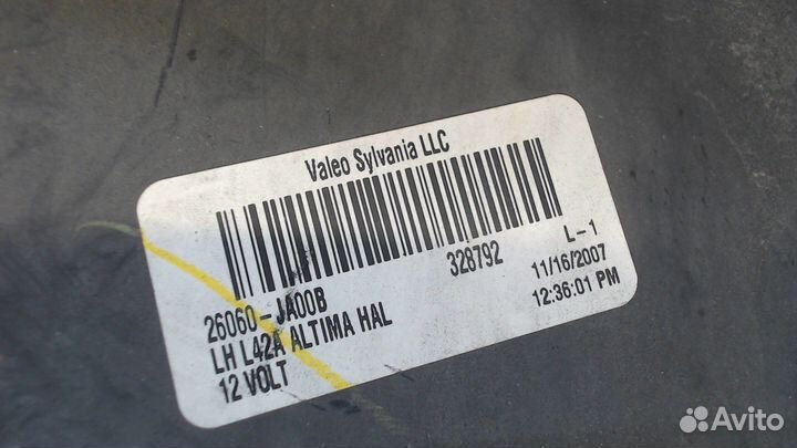 Фара (передняя) Nissan Altima 4, 2007