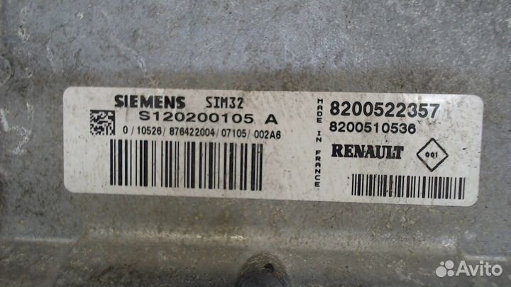 Блок управления двигателем Renault Clio, 2007