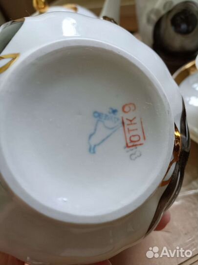 Чайный сервиз дулево розы черные 6 персон