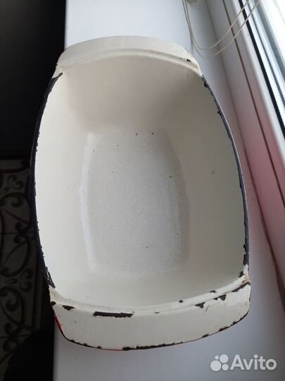 Чугунная эмалинованная форма для выпечки. Б/у