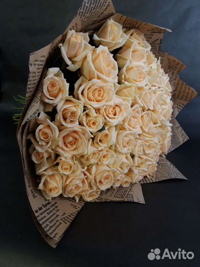 51 роза, Букет во всех ракурсах 50 см