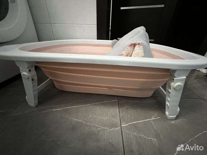 Детская ванночка складная с матрасом